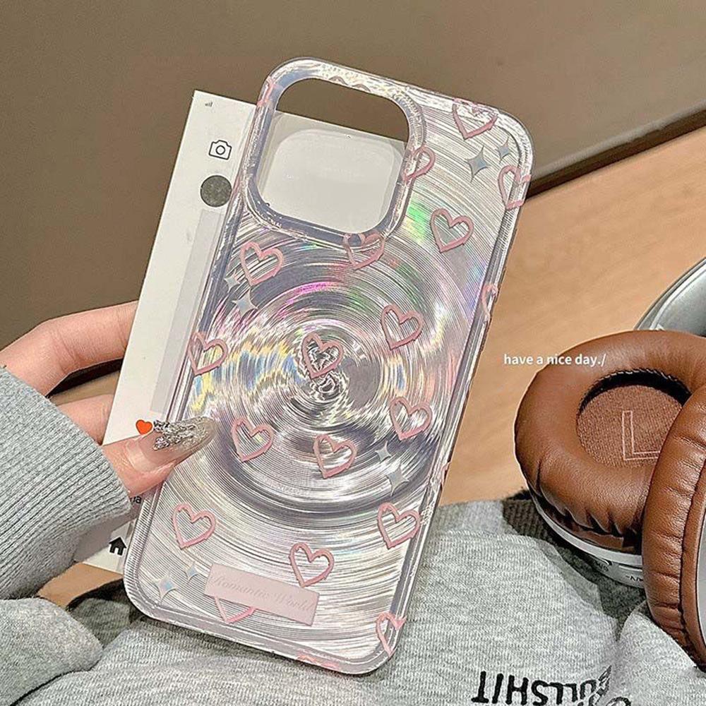 ins wind pink love for iPhone17Pro swirl phone case 16 Apple 14/15 premium 17 large holes