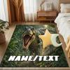 1PC Custom Name Dinosaur Adventure Theme Floor Mat Ideal for Living Room, Game Rooms, Office, Bedroom,Floor Mat Playful Design