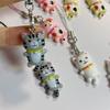 Y2k Phone Charm Cute Cat Pendant Keychain Phone Chain Strap Lanyard Jewelry Gift