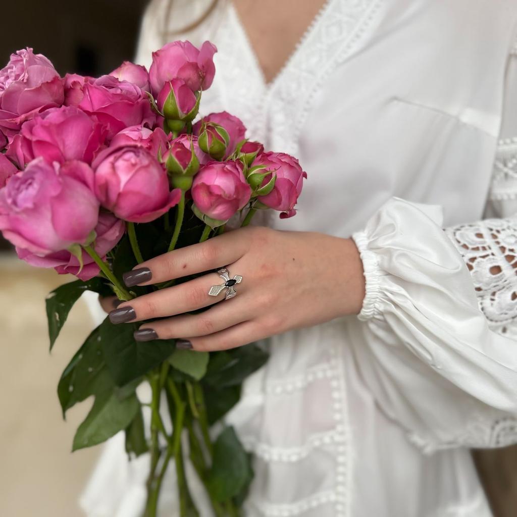 Silver Ring with Cubic Zirconia, Product Weight 5.39 G (2175643)