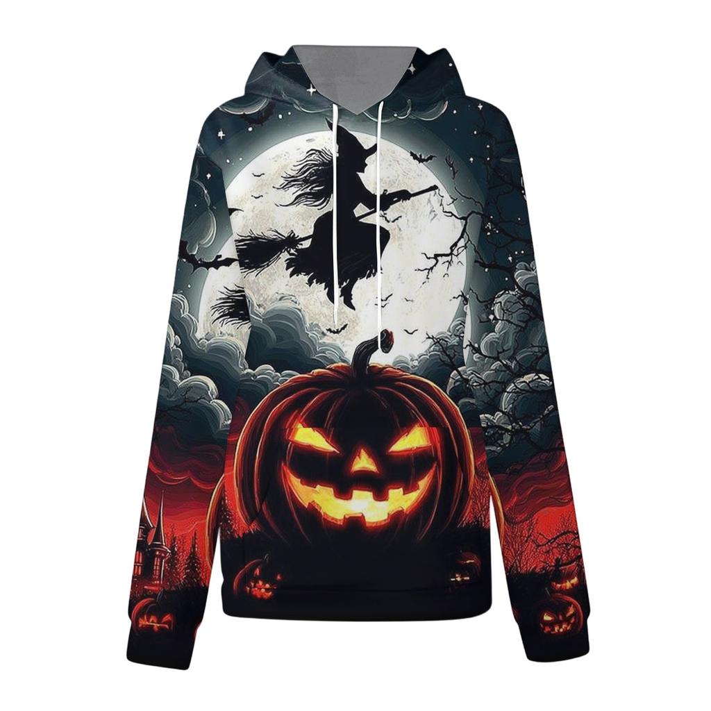 Dámská módní mikina s potiskem, ležérní mikina s kapucí a kapsami