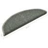 VidaXL Tapis de marches d'escalier 15 pcs Vert foncé 56x17x3 cm