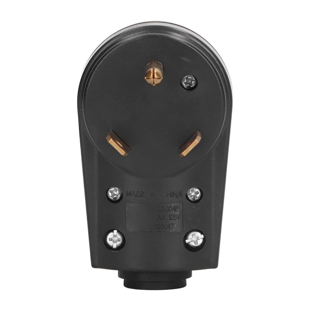 30A RV Plug Male Replacement Heavy Duty 3 Prong Electrical Connector with Handle
