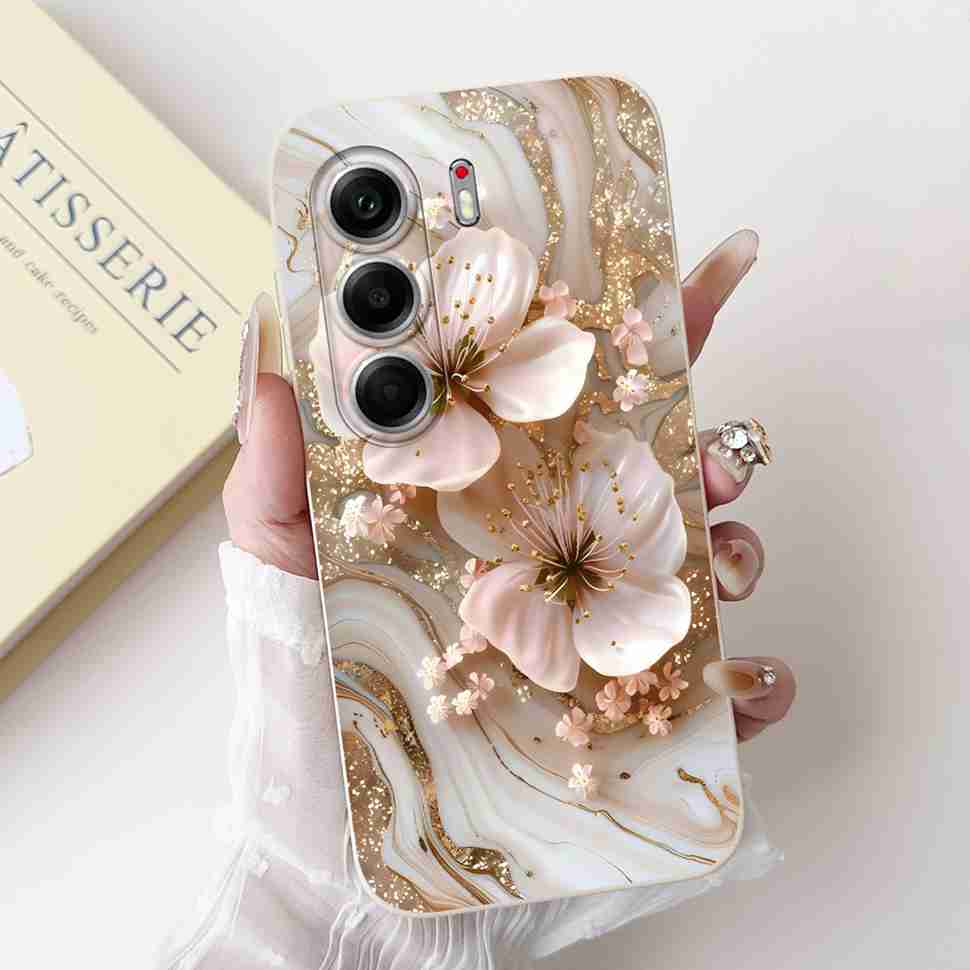 For Tecno Camon 40 Pro 5G Case Fashion Flower Cute Rabbit Soft Silicone Cover For Tecno Camon 40Pro 5G 6.78" Bumper Phone Cases