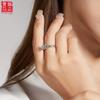 Straight Shank Blossom Flower Women's Engagement Ring 1CT D Color Moissanite Rhodium Plated S925 Sterling Silver Prong GRA REACH