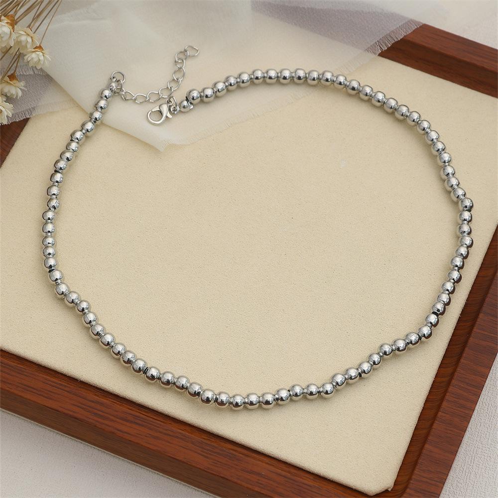 Versatile Beaded Necklace Female Elegant Style Temperament Ins High Sense Light Luxury Accessories Internet Celebrity Neck Chain Beaded 