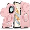 For Honor Magic6 Lite Case Honor X9B Cover Magic 6 Lite Magnetic Ring Armor Slide Camera Lens Case Magsafe Wireless Charge Cover