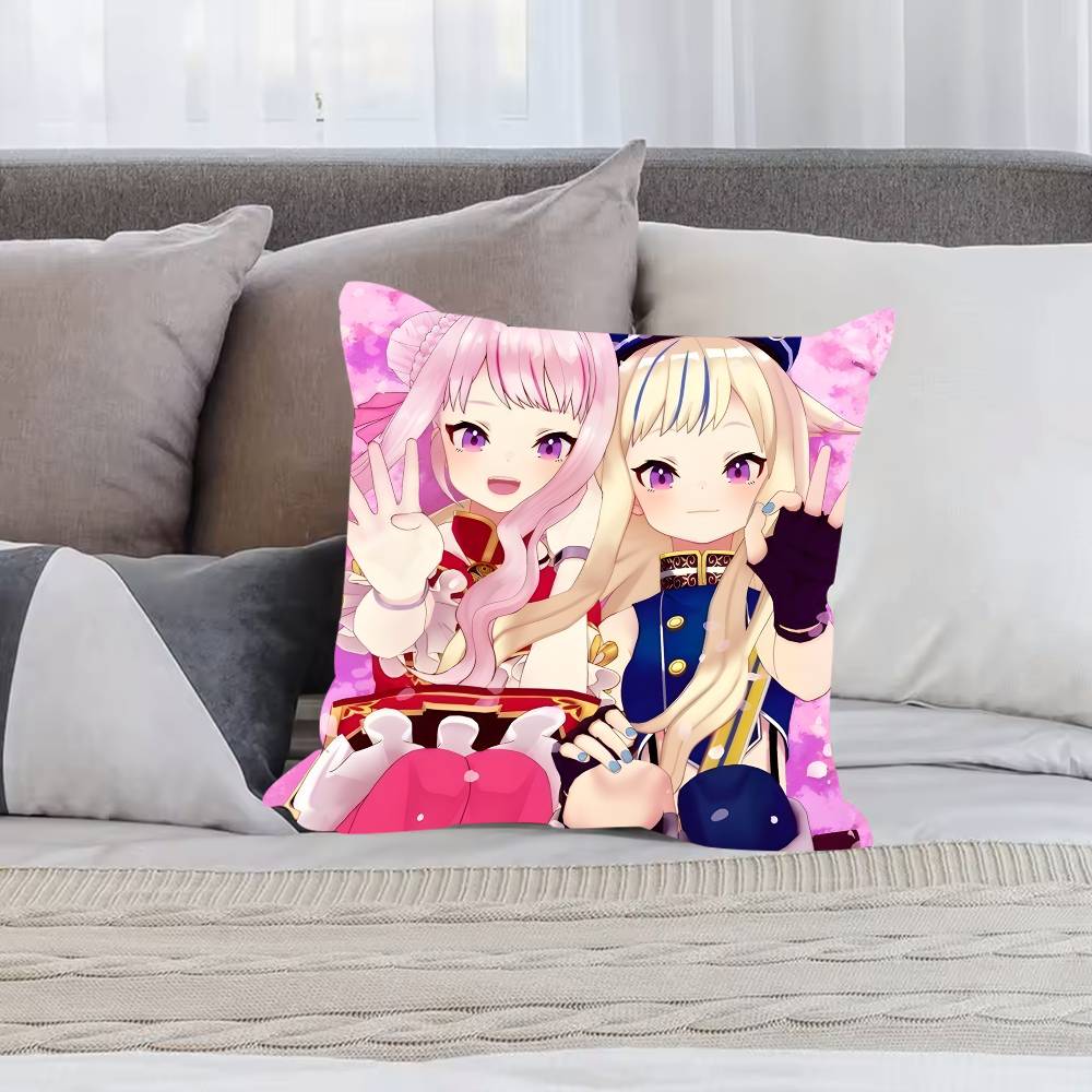 H-HIMEHINA Pillow Case  Anti-dustmite Pillowcase Invisible Zipper Silky Short Plush Sofa Cushion Cover