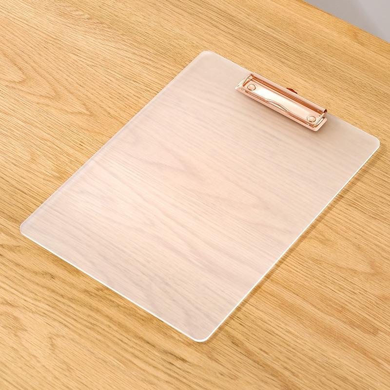 The Thickened Acrylic Transparent Board Clamp Writing Pad Is Convenient for File Storage and Organization