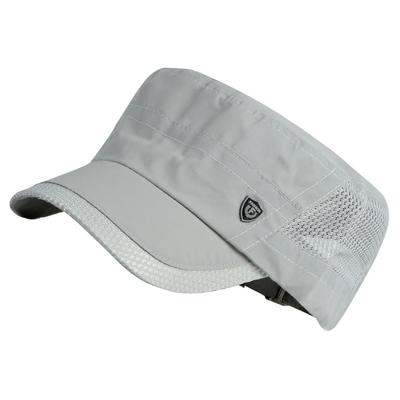Eine Einschränkung CP407 Militärisches Netzgewebe Arbeit Stilvolles und einfaches Design für Männer und Frauen (Hellgrau) Kappe,