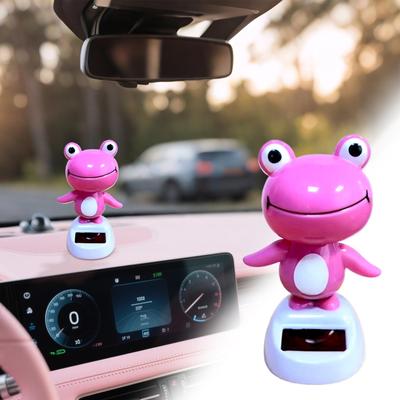 Für Auto Auto Armaturenbrett Dekorationen Frosch Auto Armaturenbrett Deko Solarbetriebene Wackelkopf Figuren Desktop Dekoration Für Fahrzeug