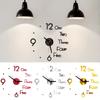 Elegant Large Wall Clock With 3d Stickers And Roman Numerals For Home Decor