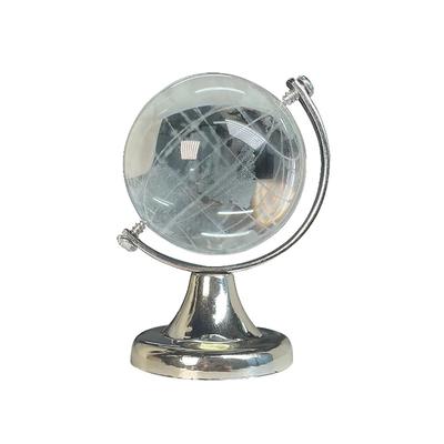 2 Pcs Mini World Globes Round Earth Globes Crystal Clear Desk Office
