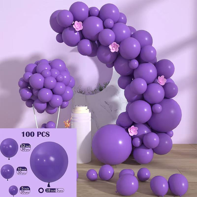 Conjunto de Balões Macarons Matte e Metálicos para Decorações de Festa de Aniversário Multicena