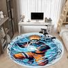 1pc Naruto Lightning Office Round Area Rug, Indoor Mat Suitable For Office,Bedroom Living Room Home Decor, Room Deco A0926229