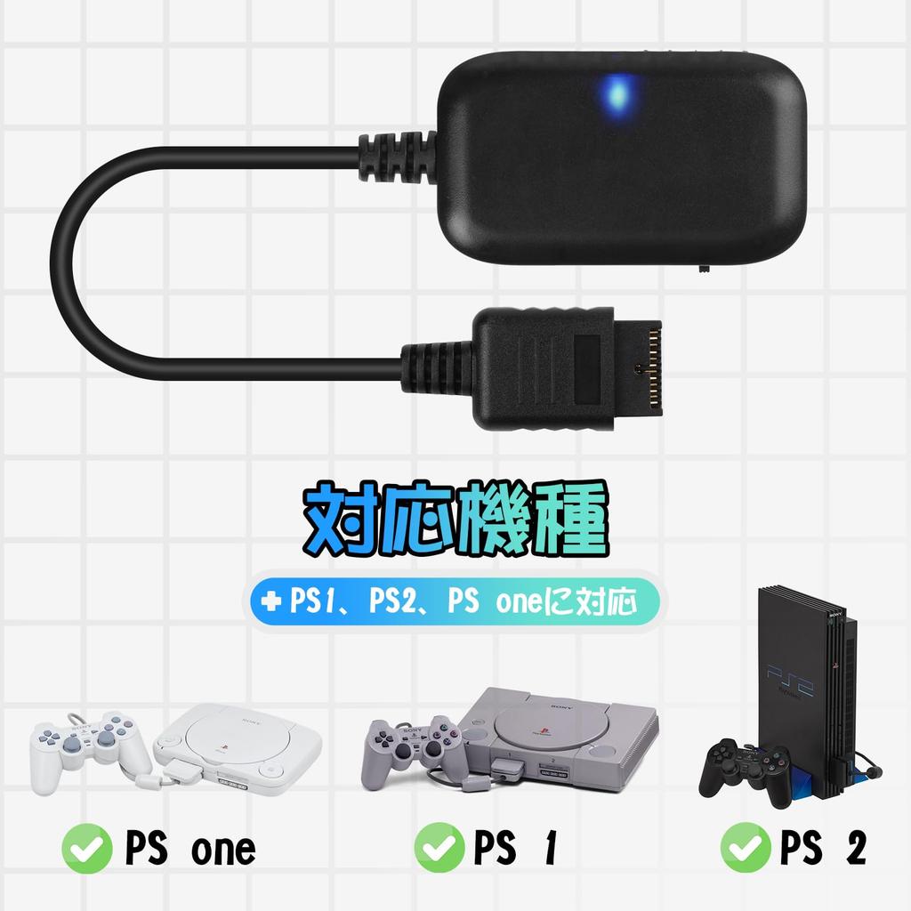 L'QECTED PS1/PS2 HDMI Converter, 1080P (16:9) / 720P (4:3) Switchable Output (1.5M HDMI Connection Cable Included), PlayStation 2 HDMI Converter Adapt