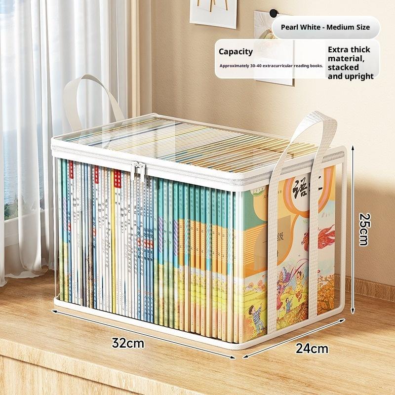 

Clear Pvc Storage Box | Flip-Top Lid & View Window | Multi-Use Organizer For Toys, Crafts & Supplies | Durable Gift Container M білий