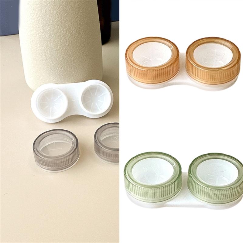 Double Layer Contact Lenses Storage Box With Secure Seal Lightweight ABS Storage Box For Outdoor Travel