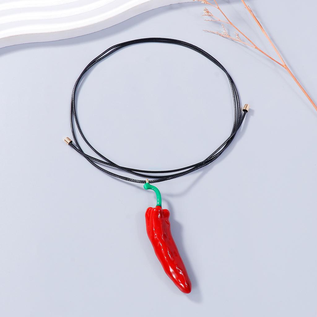 Collana con ciondolo a forma di peperone, catene di corda, per donne, stile boho, moda, gioielli per feste e vacanze, regali