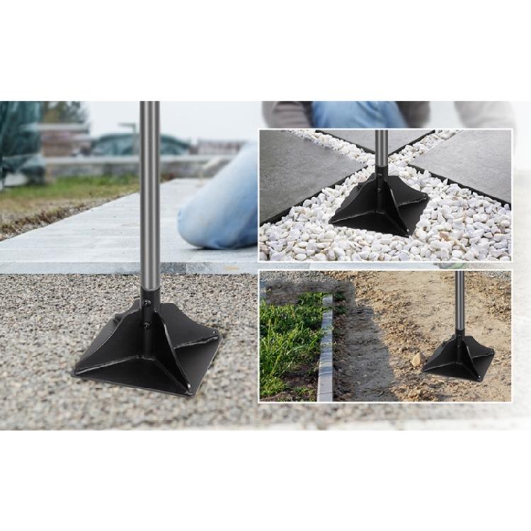 Stalowy ubijak ręczny do ubijania ziemi i zagęszczania gleby z kwadratową głowicą 8''/10'' i odłączanym uchwytem 48''