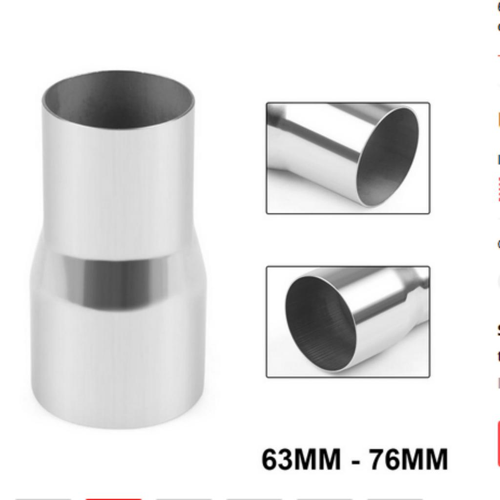 3'' To 2.5'' Universal Stainless Steel Straight Adapter Reducer Car Motorcycle Exhaust Muffler Pipeline Welded Pipe