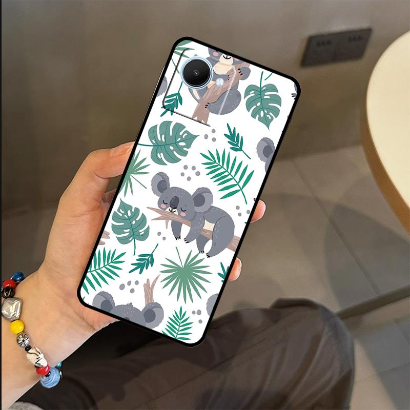 Cute Australia Koala Art Case For Realme C65 C67 C61 C53 C55 C51 C25 C63 C71 C75 GT6 GT7 Pro 11 12 13 14 15 Pro Plus