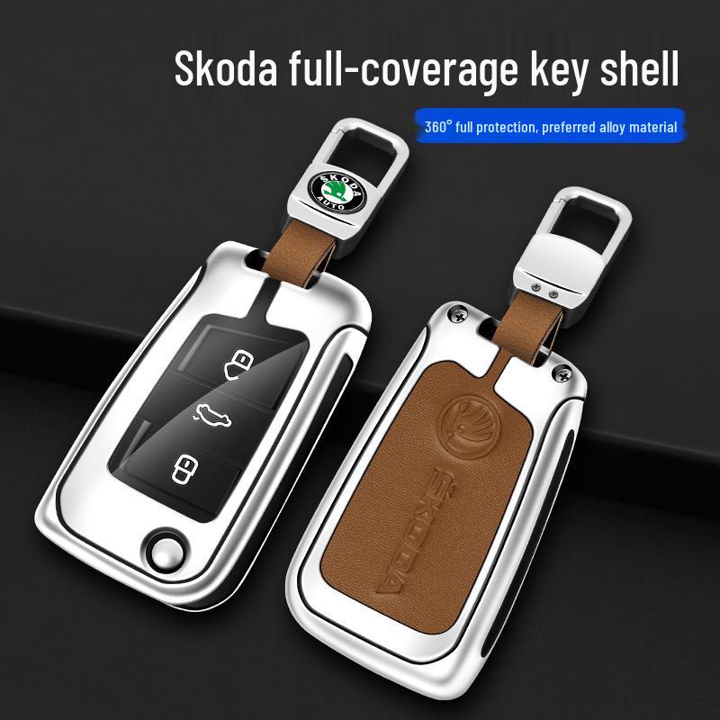 Skoda Key Case for Octavia, Fabia, Kamiq, Superb, Kodiaq, Karoq - Protective Shell
