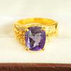 Alexandrite Oval Cut With 925 Sterling Silver Gold Plated Ring For Men's #A618 JL375656834349
