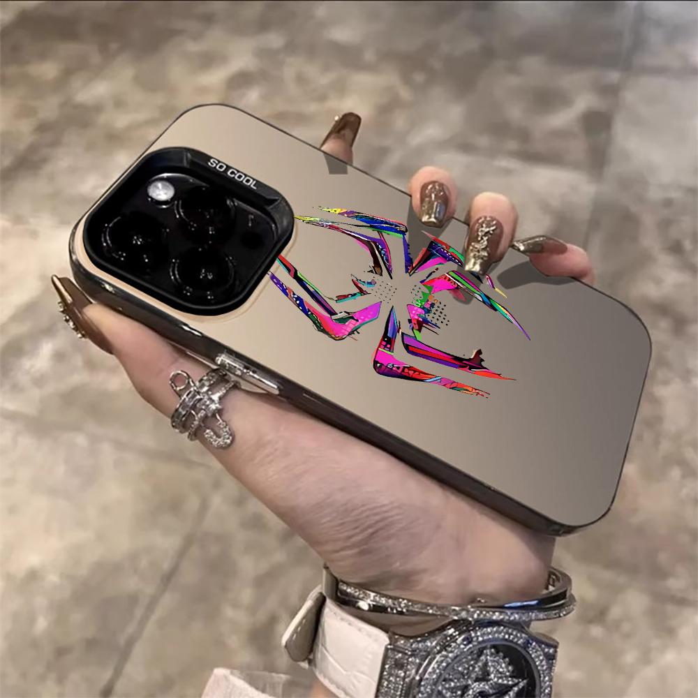 Cyberpunk-Style Spider Phone Case For iPhone 17 Pro Max 17e 16e 15 17 Air 14 13 12 11 Pro Max 8 Plus X IMD Shockproof Cover