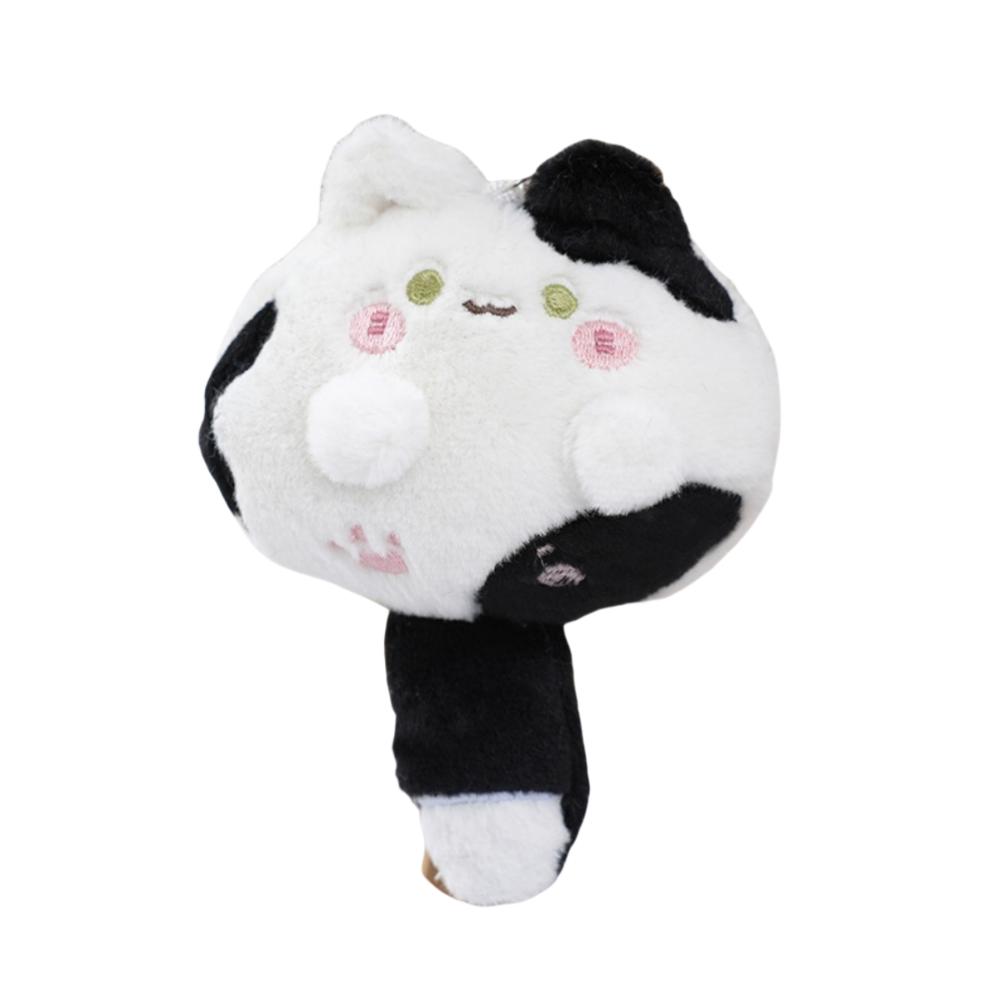 

Cute Plush Keychain Kawaii Stuffed Cat Key Chain Small Bag Ornaments for Girl s Bag чорний