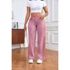 Patchwork Design Wide-Leg Jeans for Women 2026 New Slim-Fit Slimming Color-Block Long Pants