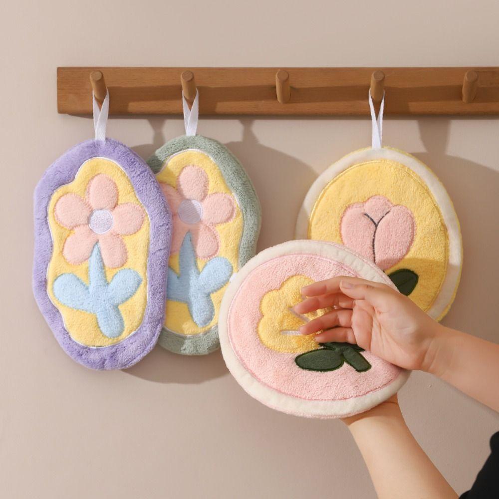 Tulip Kitchen Cleaning Towel Absorbent Cleaning Rag Fashion Hand Towel  Household