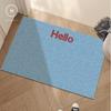 Homlly Hello Washable Non-Slip Coil Soft Entrance Door Mat (X2PCS)
