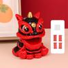 Cute Chinese Lion Statue Small New Year Figurines Spring Festival Party Home Decorations Coffee Table Auto Car Ornaments