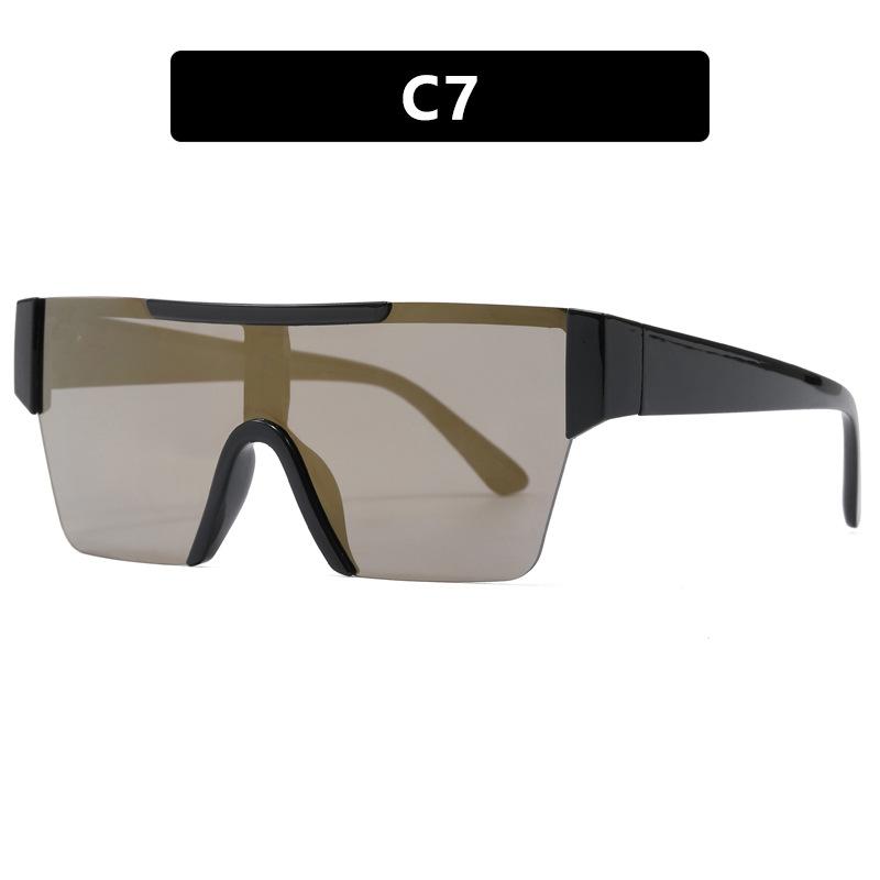 

New Big Frame Square UV400 Fashion Plastic Women Men Riding Mountaineering Sun Glasses Cool Sunglasses 2025 as pictures