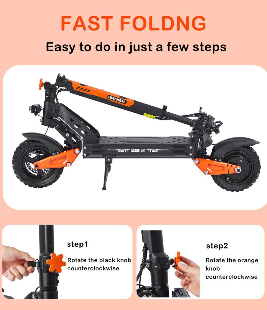 G2 MAX 1200W 48V 21ah 55 KM/H elektrische step, opvouwbaar, met zadel, voor stads- en off-road gebruik E Scooter