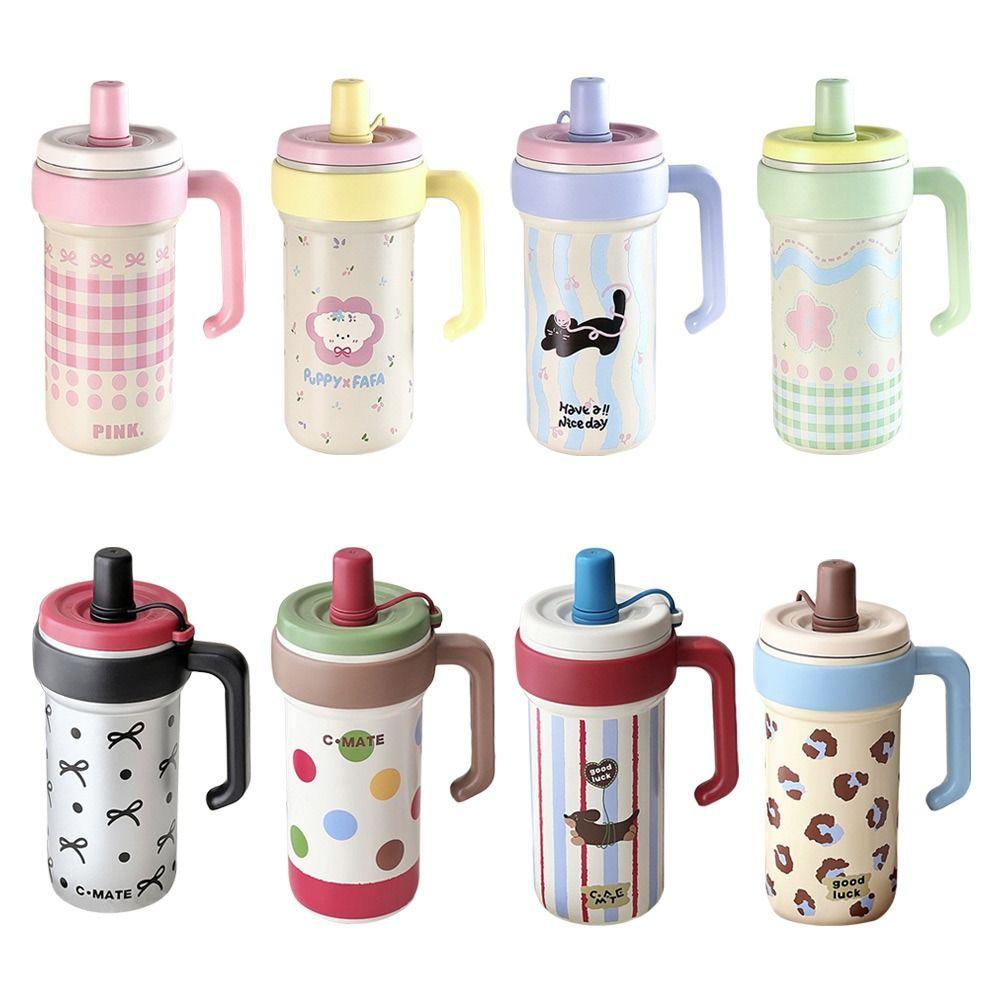 

With Handle Insulated Cup 1000ML Thermal Bottle Winter Vacuum Cup Boys and Girls A