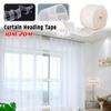 10/20M Páska na záclony s řasícími kapsičkami Průhledná kapsa na tyč Stužka na záclony DIY Instalace posuvných háčků na záclony Multifunkční