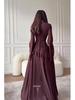 Elegant 2025 Autumn Long Sleeve Slim Fit Waist-cinching Dress for Women