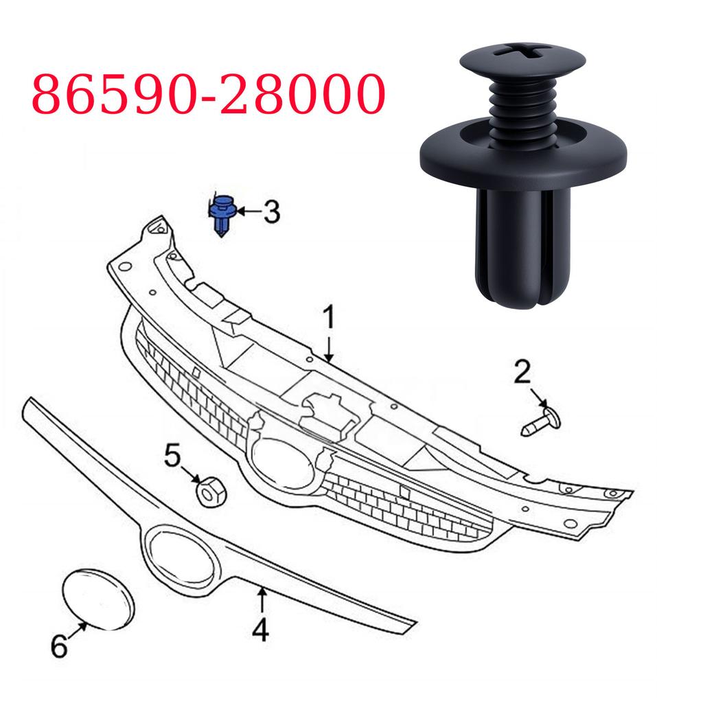 Push-Type Bumper Fender Liner Retainer Clips Fasteners Rivets 86590-28000 FOR Hyundai Kia Accent Azera Elantra Tucson Forte