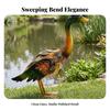 Metal Duck Garden Statue Hand-Painted Bird Decoy Nature-Nature-Themed for Patio