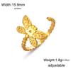 Fashion Stainless Steel Open Ring Dragonfly Irregular Geometric Finger Rings Women Jewelry Wedding Gift Wholesale