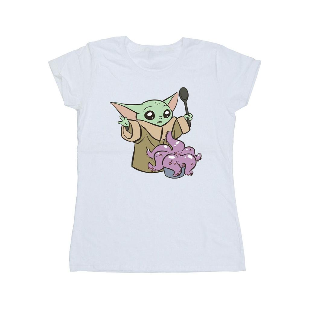 STAR WARS Womens/Ladies The Mandalorian Spooky Cooking Cotton T-Shirt