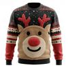 Women's, and Teenagers' Ugly Christmas Sweaters, Christmas Gingerbread Man Patterned Round Neck Sportswear Y2k Clothes