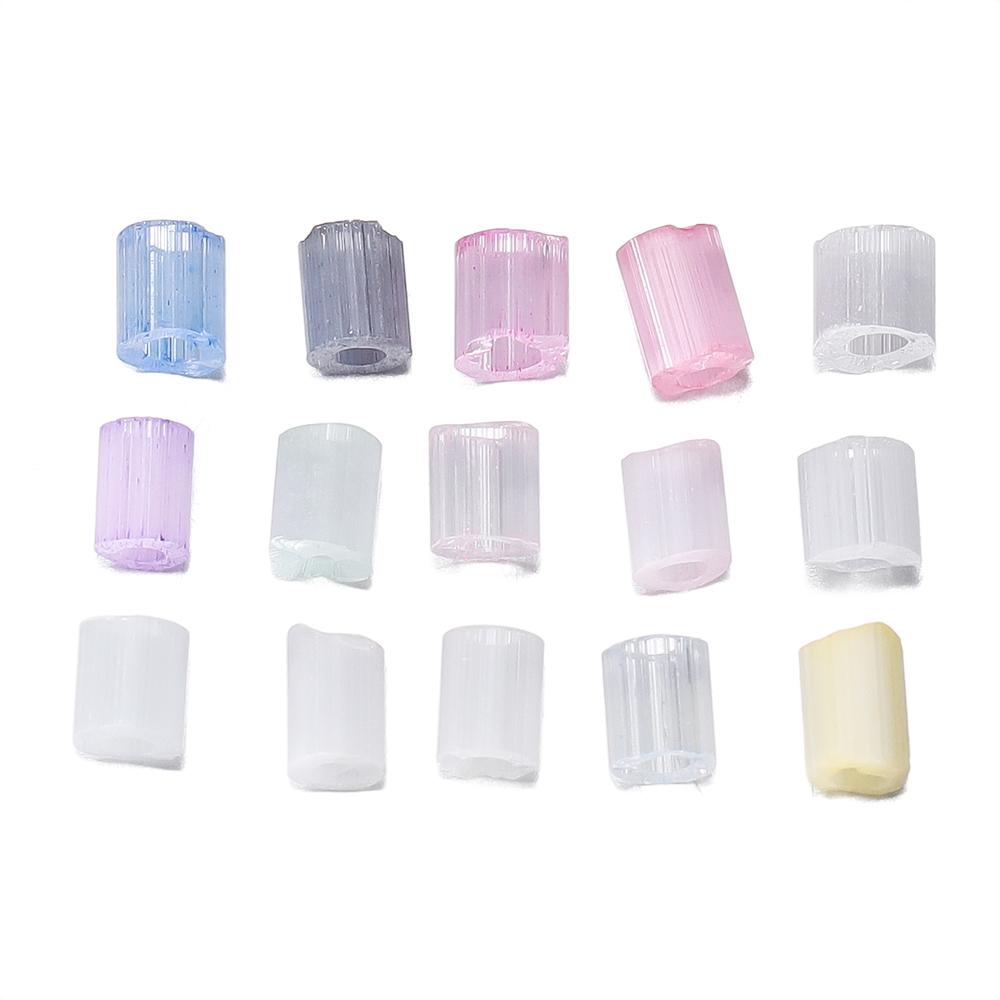 500pcs/lot 2mm Glass Colorful Tube Bead Round Spacer Loose Beads for Jewelry Making DIY Findings Crafts Accessories