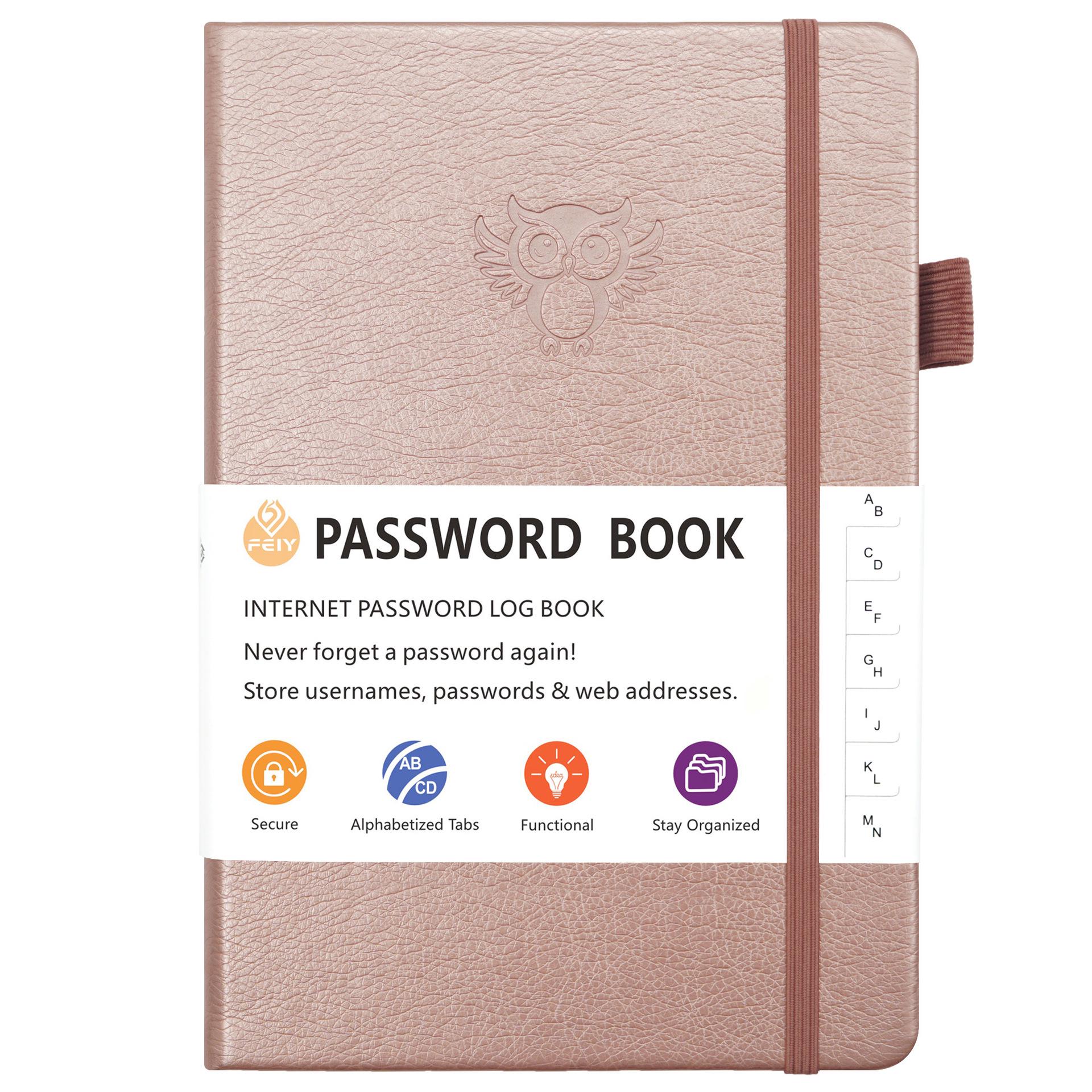 Owl English Password and Address Notebook - Compact 32k Journal 32K розового золота