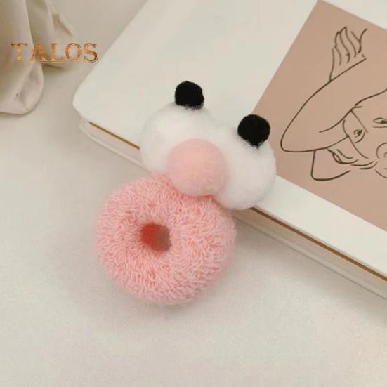 5/10Pcs Hair Ties Big Eyes Cartoon Shape Hairband Candy Color Hair Ring Double Ball Hair Ties High Elastic Hair Ropes