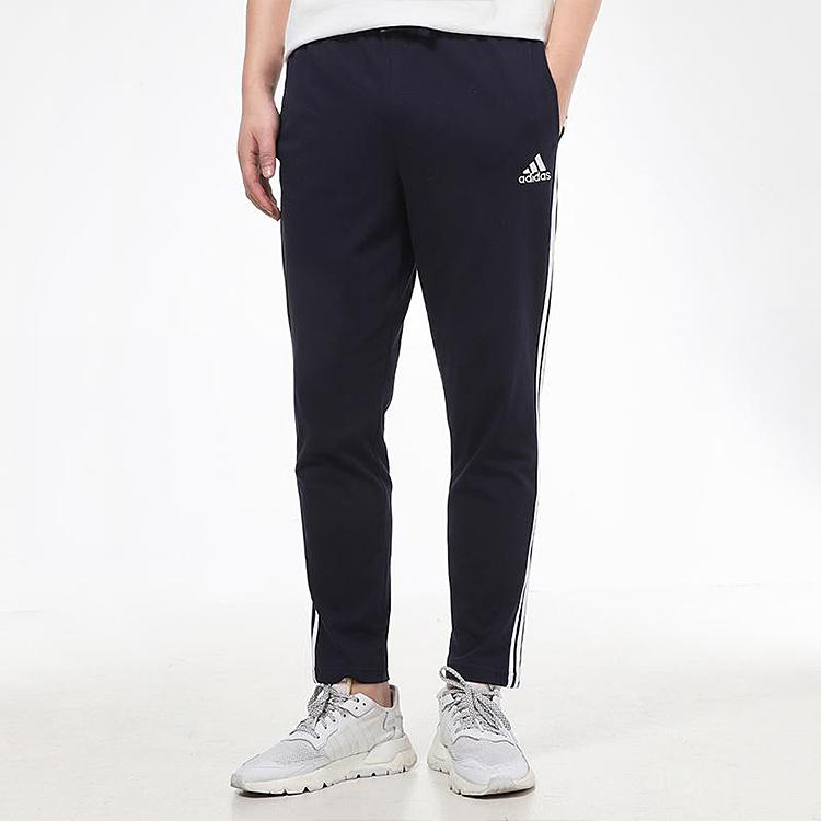 Adidas Casual Sports Side Stripe Elastic Waist Long Pants Men Bottoms Legend-Ink-Blue GK8997