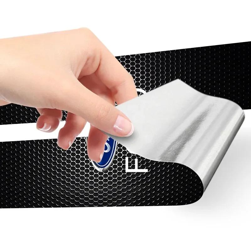 AAAMP1 Car B-Pillar Center Column PET Decals Emblem 3D Stickers Car Sticker For Ford Fiesta EcoSport Ranger Mondeo Mustang FOCUS 2 3 4