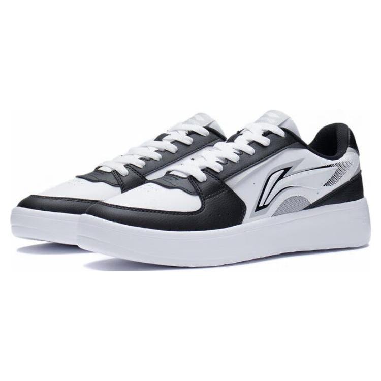 Li Ning Galaxy Sports Fashion Collection Comfortable Coverage Cushioning Low top Skateboard Shoes Men's White AGCS253-5